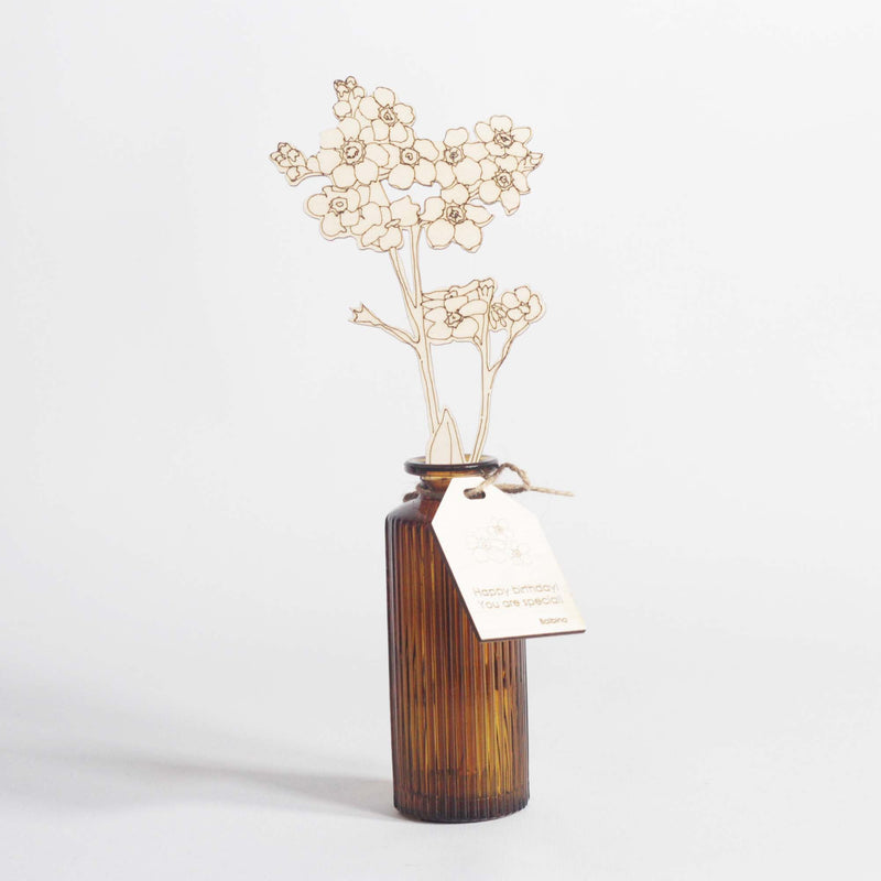 Drewniany kwiat - NIEZAPOMINAJKA | Dak-Art