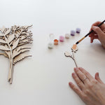Zestaw drewnianych kwiatów do malowania - DYI | Dak-Art