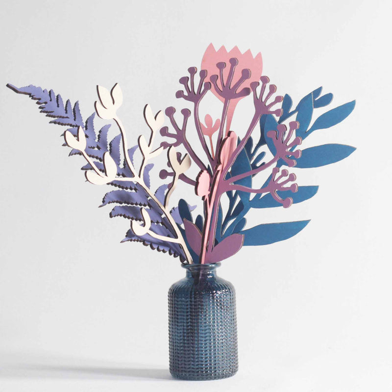 A bouquet of colorful flowers - a palette of roses / purples / blue | dak-art